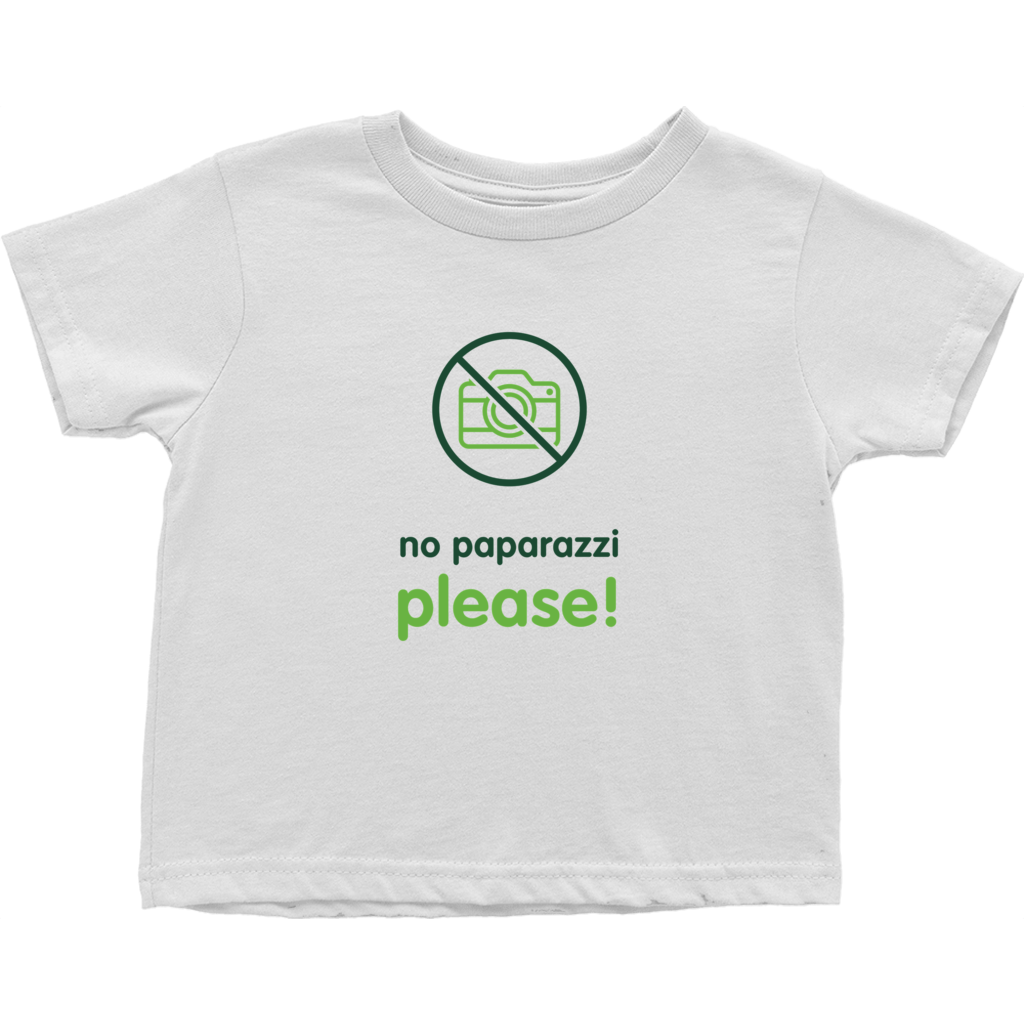 No Paparazzi Toddler T-Shirts (English)