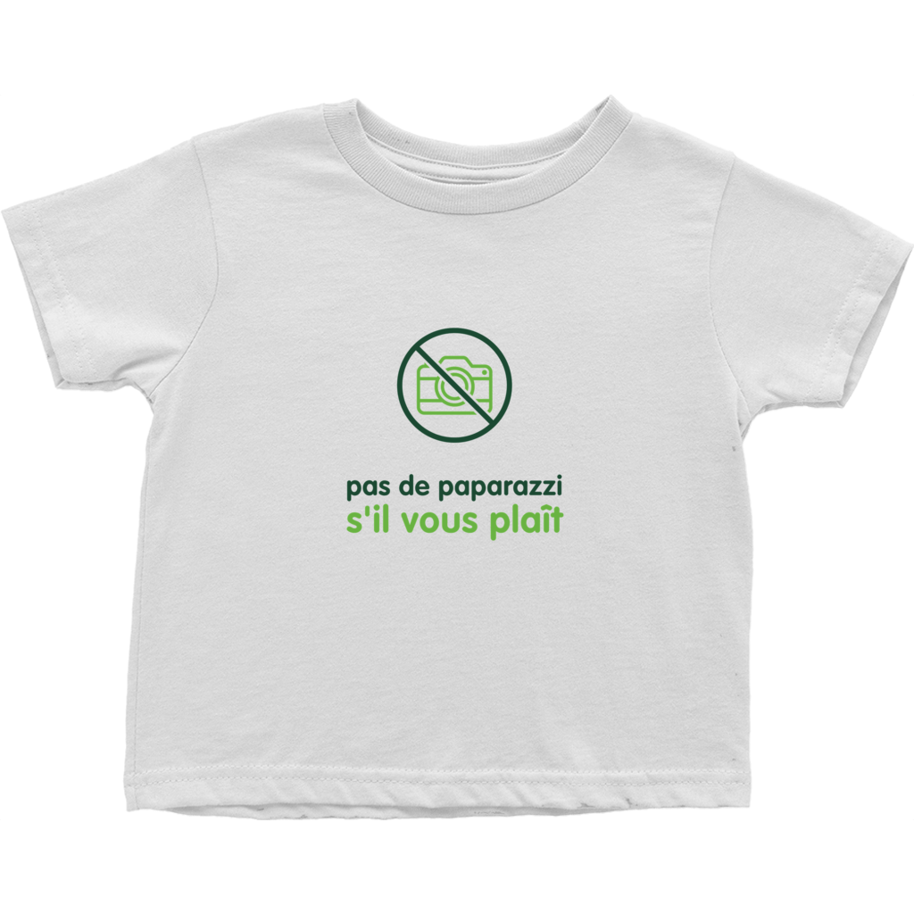 No Paparazzi Toddler T-Shirts (French)