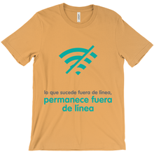 What Happens Offline Adult T-Shirts (Spanish)