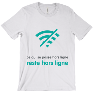 What Happens Offline Adult T-Shirts (French)