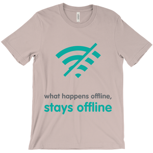 What Happens Offline Adult T-Shirts (English)
