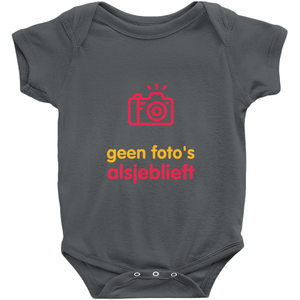 No Photos Onesie (Dutch)