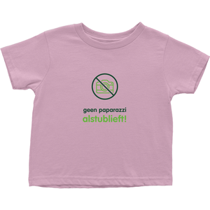 No Paparazzi Toddler T-Shirts (Dutch)