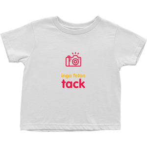 No Photos Toddler T-shirt (Swedish)