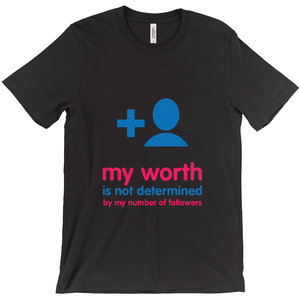 My worth Adult T-shirt (English)
