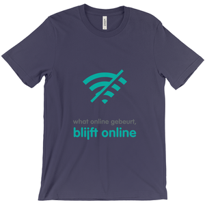 What happens offline Adult T-shirt (Dutch)