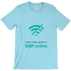 What happens offline Adult T-shirt (Dutch)