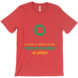 Tech is Ubiquitous Adult T-shirt (Finnish)