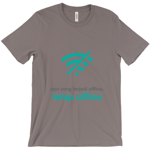 What happens offline Adult T-shirt (Indonesian)