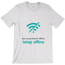 What happens offline Adult T-shirt (Indonesian)