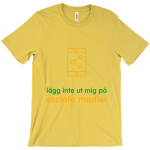 Don't Post Adult T-shirt (Swedish)