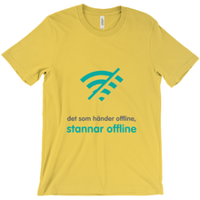 What happens offline Adult T-shirt (Swedish)