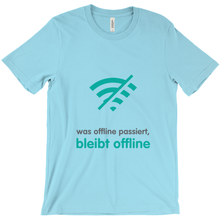 What happens offline Adult T-shirt (German)