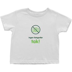 No Paparazzi Toddler T-Shirts (Danish)